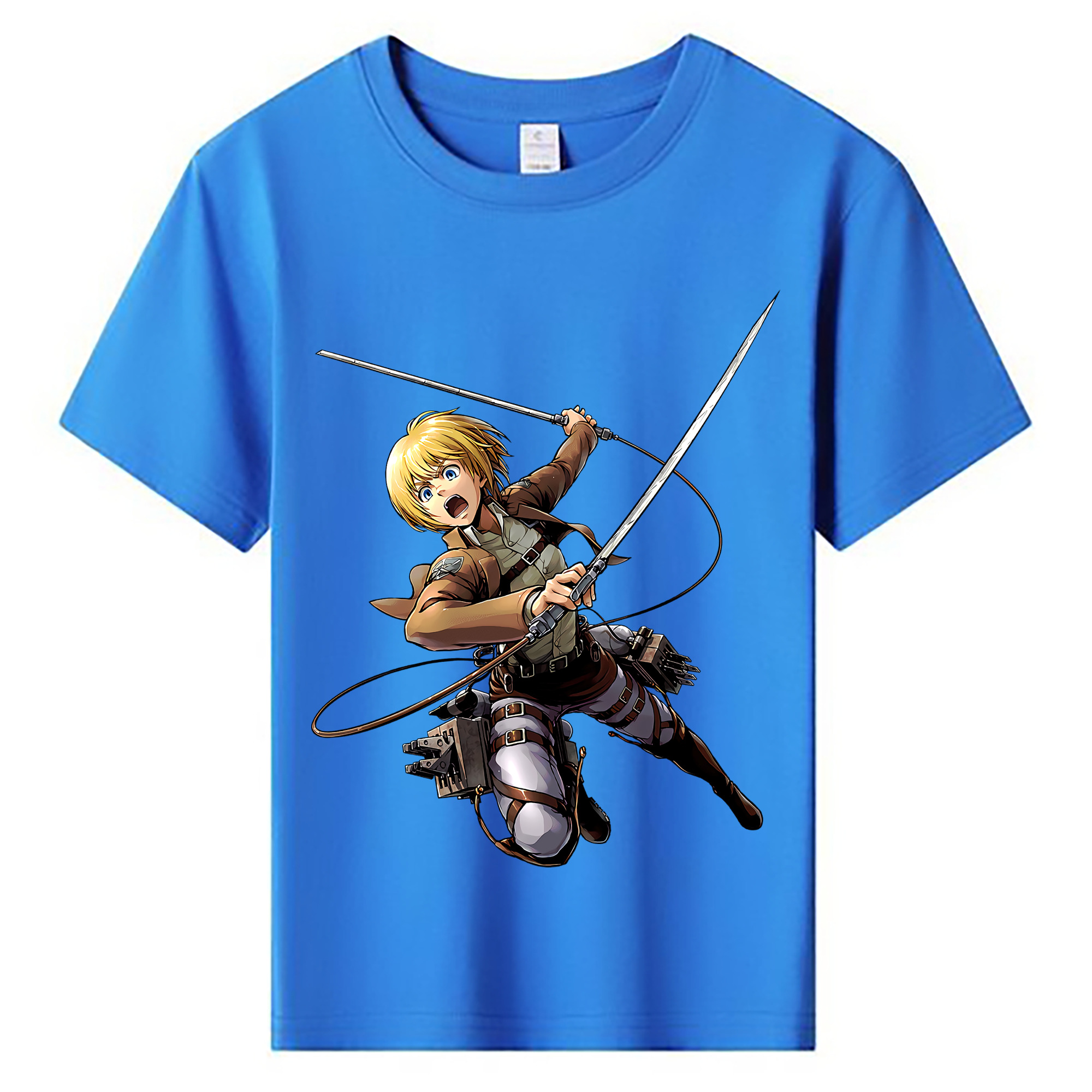 （画像用） 進撃の巨人 アルミン·アルレルト Attack on Titan Armin Arlert 綿100％キッズTシャツ（フロントプリント）